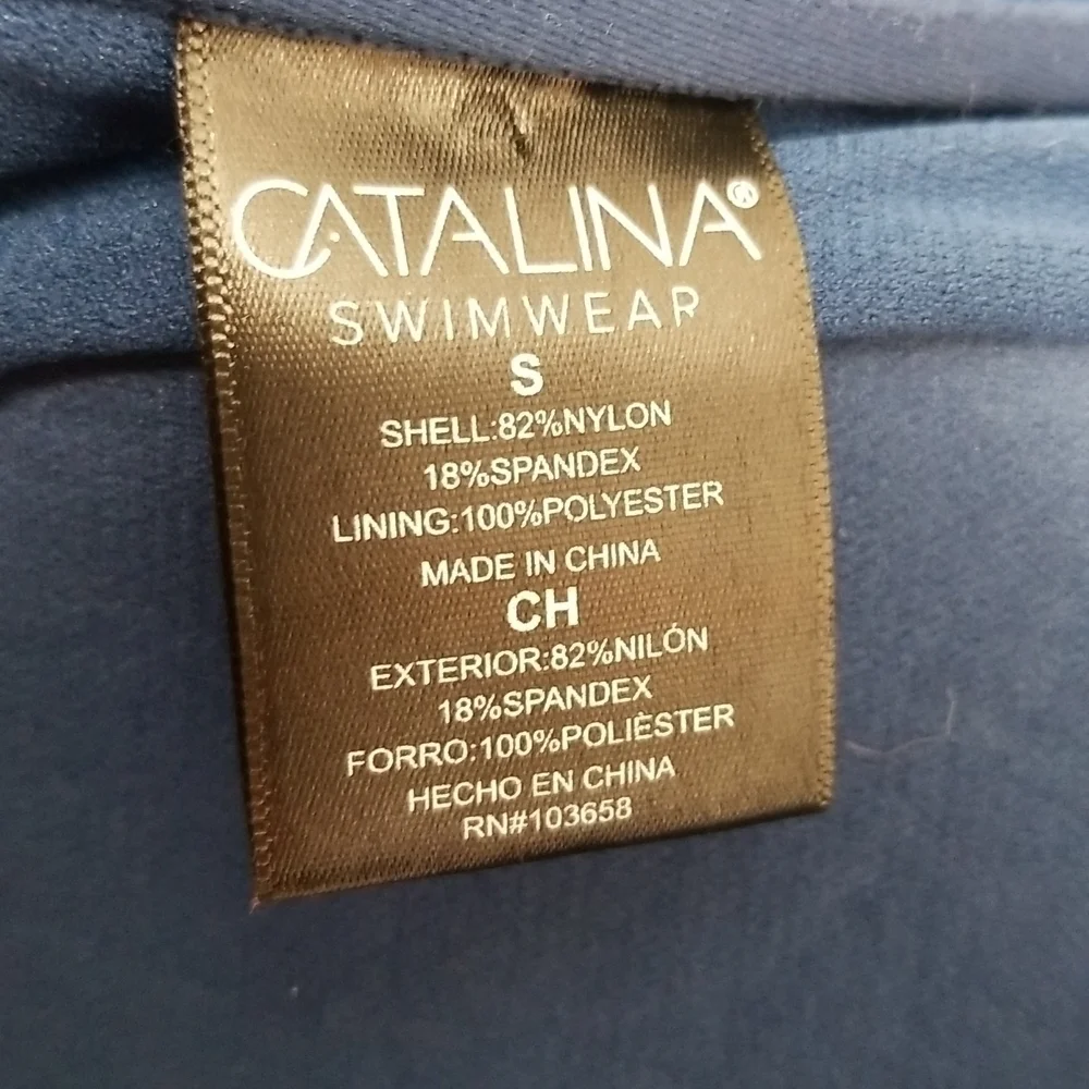 𝅺Catalina Swimwear Bandeau One Piece Blue